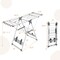 Costway 2-Layer Space-saving Aluminum Drying Rack Collapsible Clothes Drying Rack